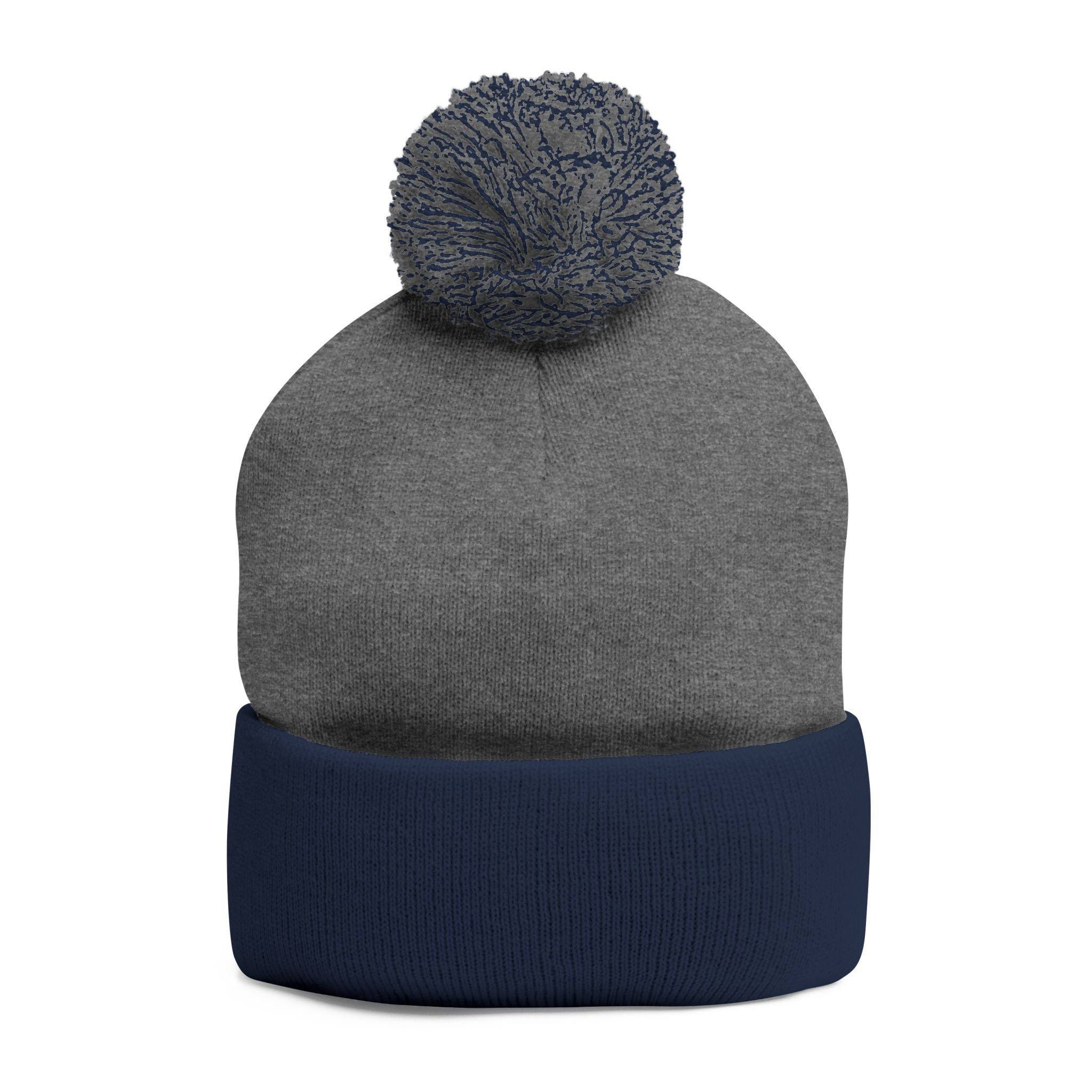 Embroidered 'Tokyo' Pom-Pom Knit Beanie – Cozy Travel & Winter Hat