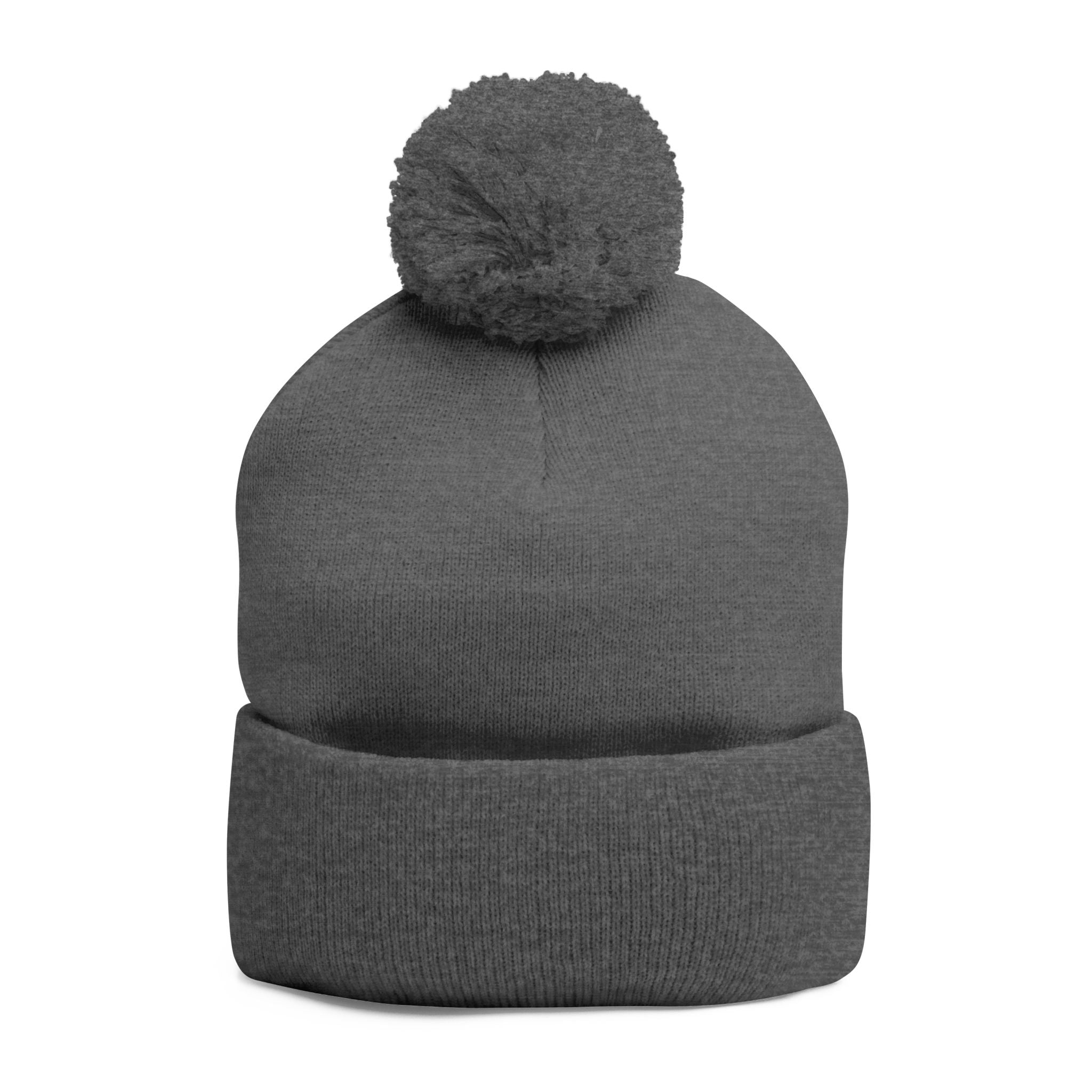 Embroidered 'Tokyo' Pom-Pom Knit Beanie – Cozy Travel & Winter Hat