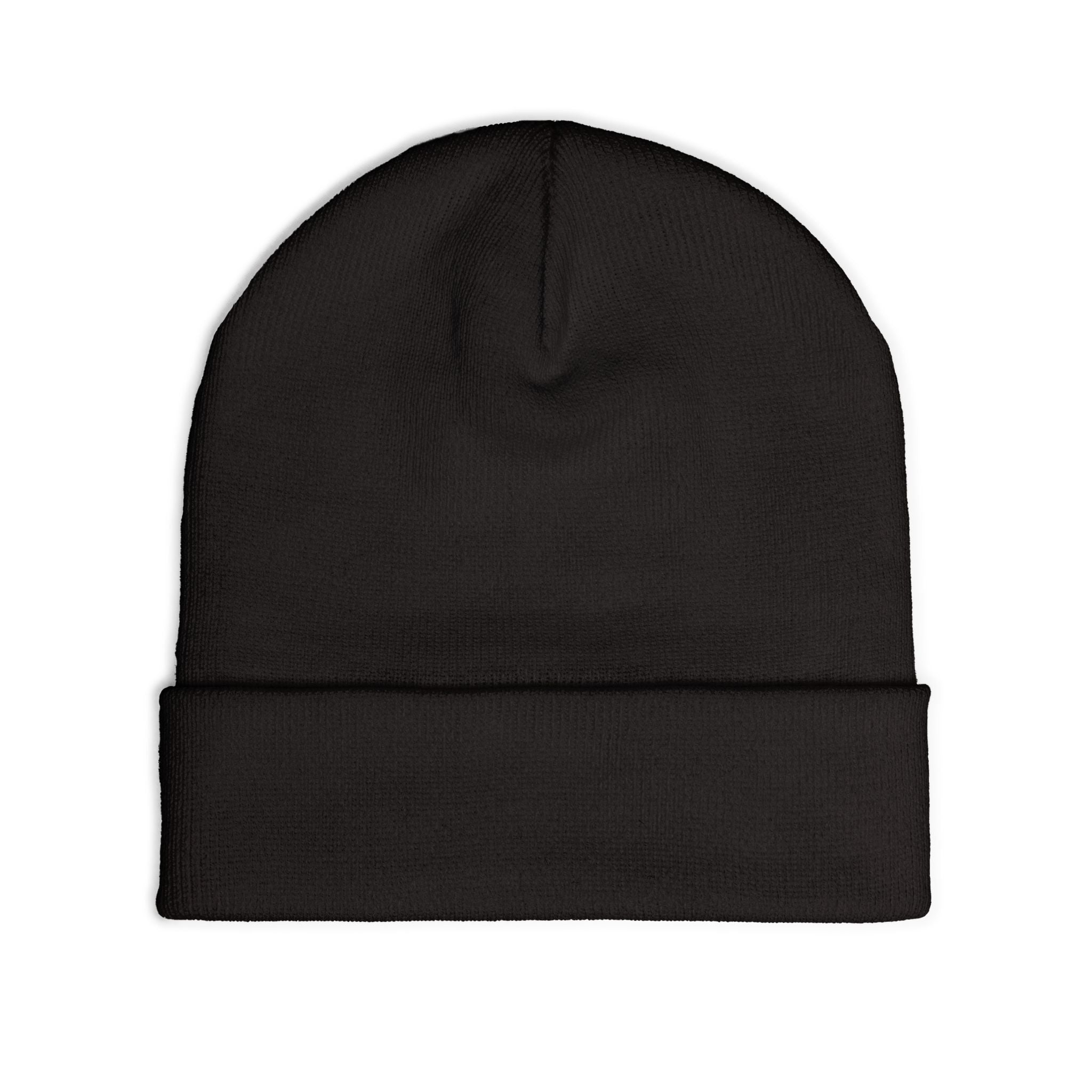 Embroidered 'zan society' Knit Beanie — Cozy Winter Logo Hat
