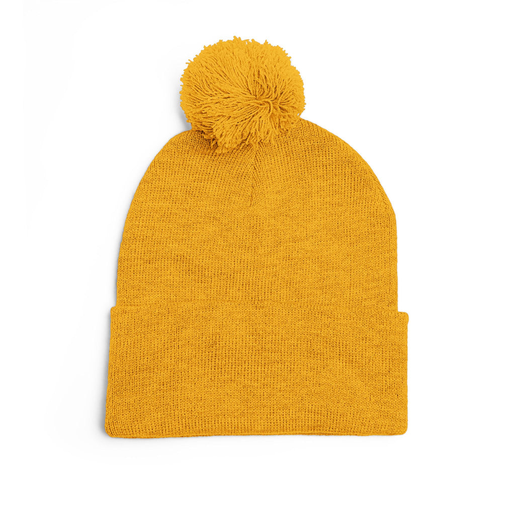 Embroidered 'Tokyo' Pom-Pom Knit Beanie – Cozy Travel & Winter Hat