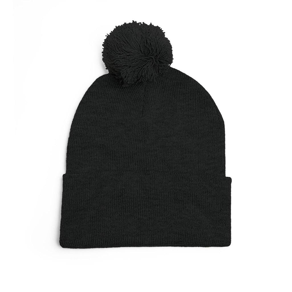 Embroidered 'Tokyo' Pom-Pom Knit Beanie – Cozy Travel & Winter Hat