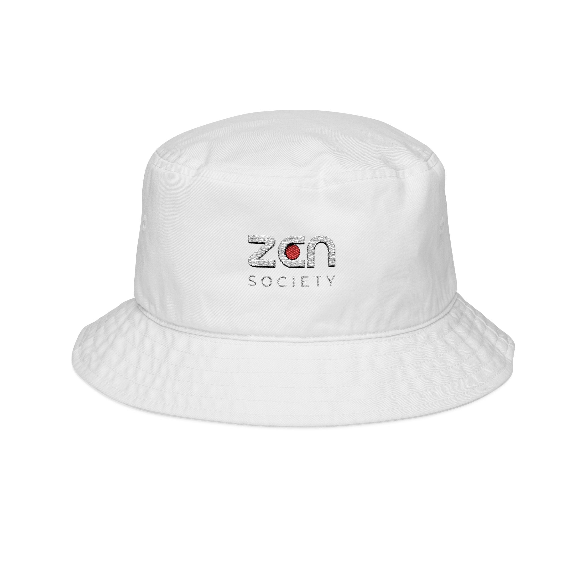 Zan Society Embroidered Bucket Hat — Casual Streetwear Sun Hat