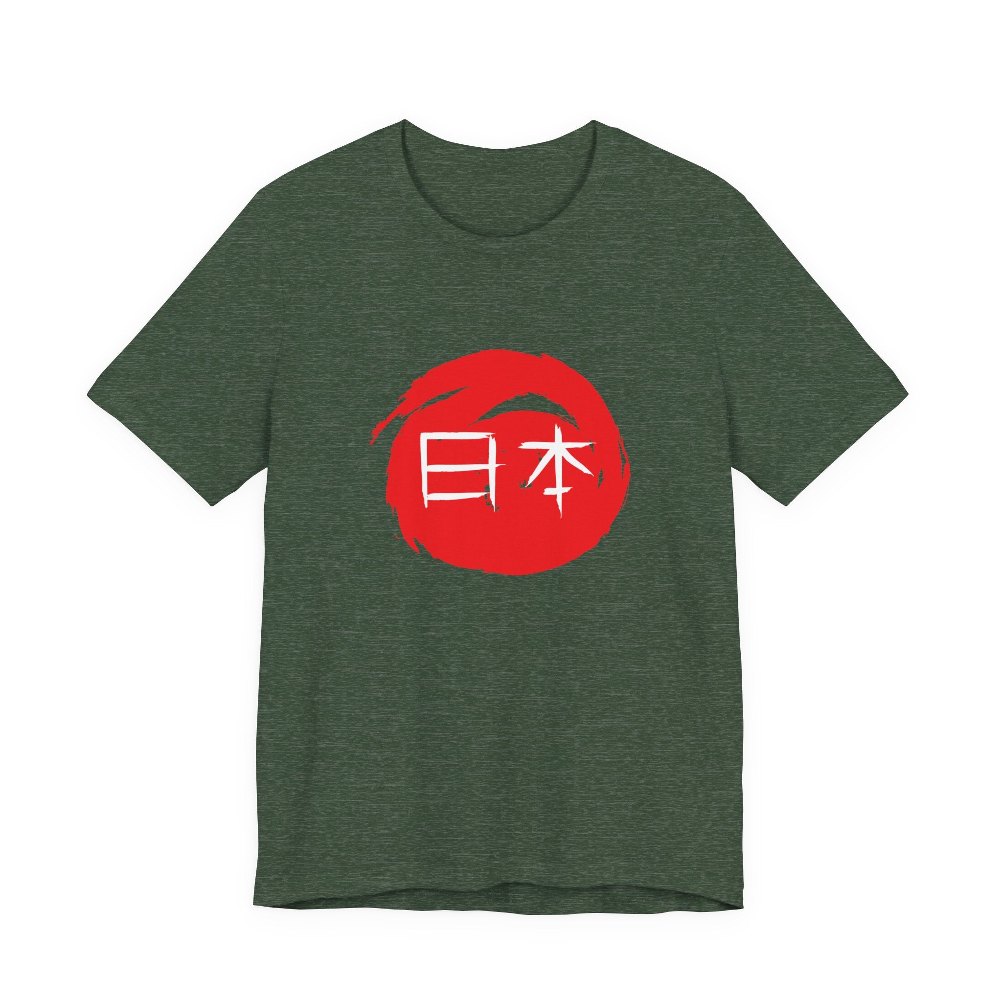 Japan Red Enso T-Shirt — Japanese Calligraphy Tee with “日本” (Nippon)