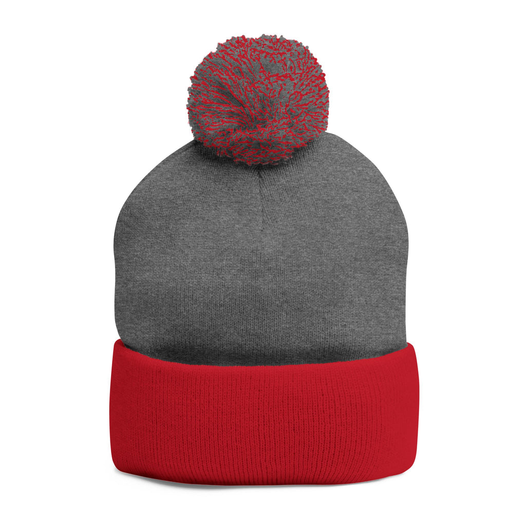 Embroidered 'Tokyo' Pom-Pom Knit Beanie – Cozy Travel & Winter Hat