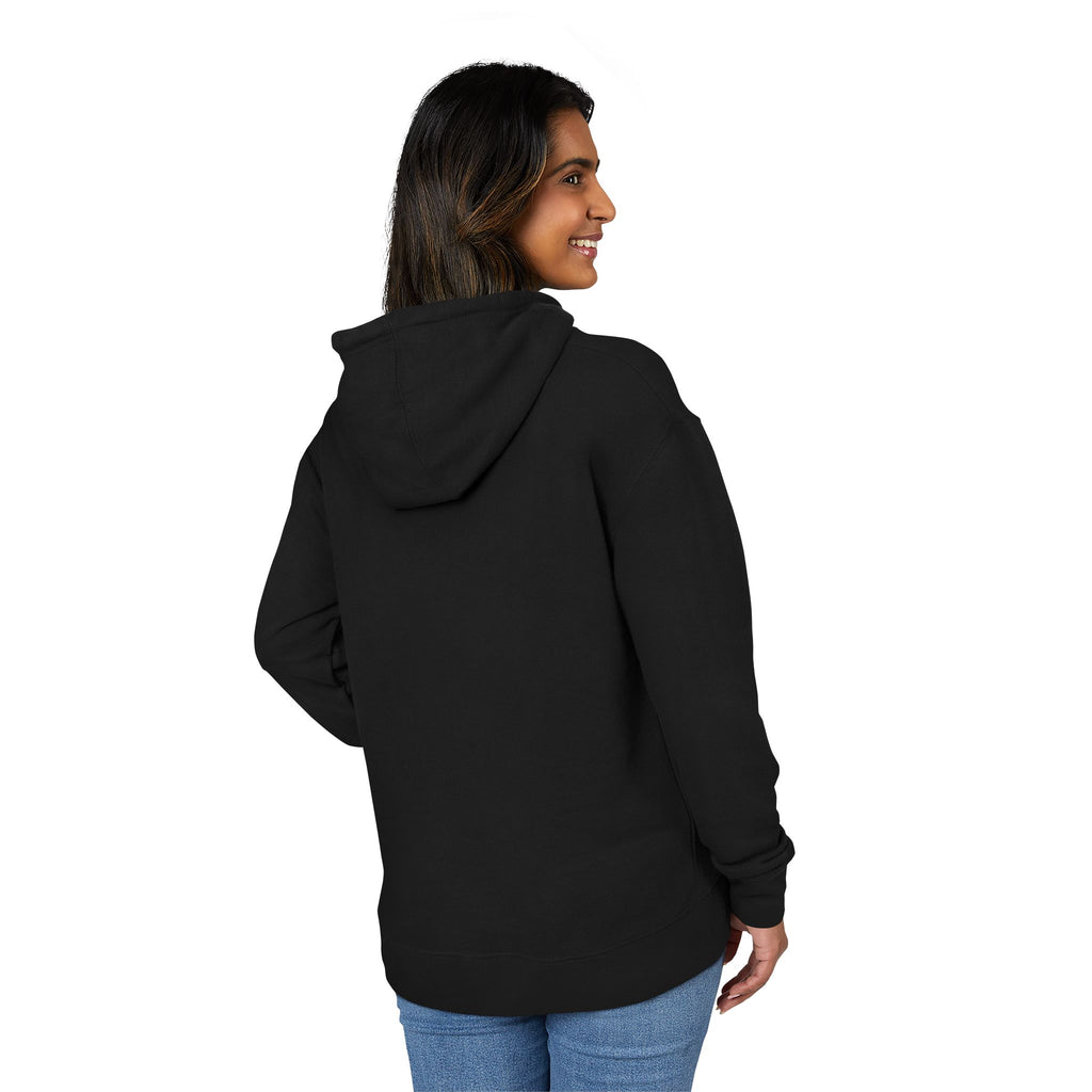 Minimalist ZCN Logo Hoodie — Unisex Black French Terry Pullover