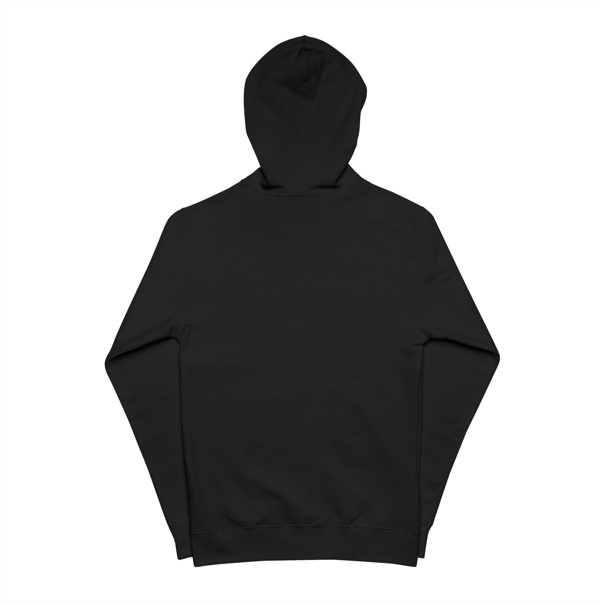 Green Minimal Crescent Zip-Up Hoodie — Simple Moon Graphic Fleece Jacket