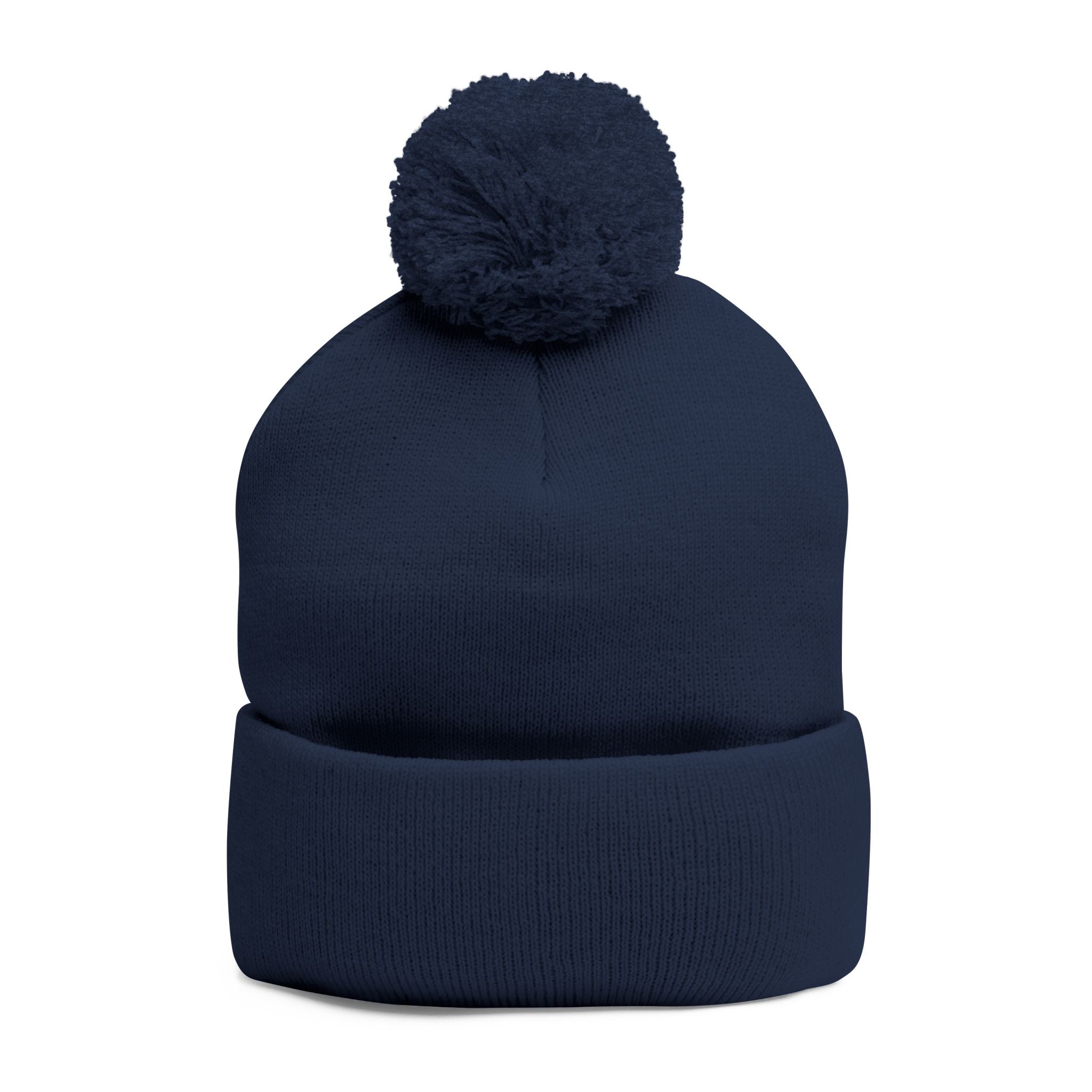 Embroidered 'Tokyo' Pom-Pom Knit Beanie – Cozy Travel & Winter Hat