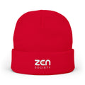 Embroidered 'zan society' Knit Beanie — Cozy Winter Logo Hat