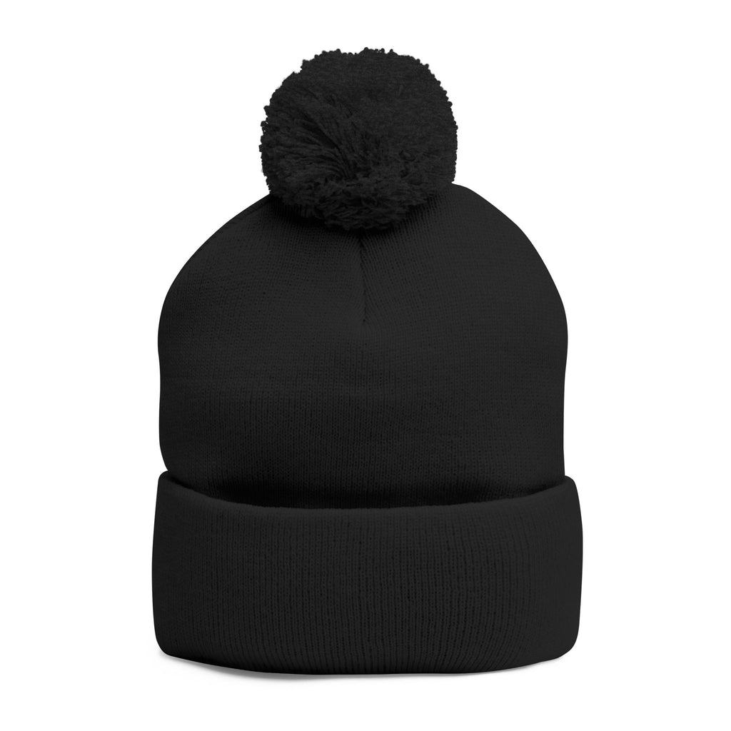 Embroidered 'Tokyo' Pom-Pom Knit Beanie – Cozy Travel & Winter Hat